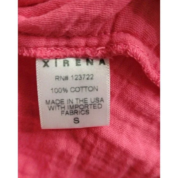 Xírena Nissa Mini Dress Pink Cotton Boho Tiered Summer Size Small Beach Vacation - Picture 6 of 10